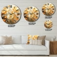 thumbnail image 4 of Designart "Peach Buttercups love expression I" Floral Oversized Wall Clock, 4 of 5