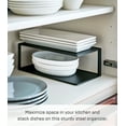 thumbnail image 2 of Yamazaki Home Two-Tier Cabinet Organizer, Black, Steel, Supports 5.5 pounds, No Assembly, 2 of 7