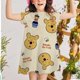 thumbnail image 1 of Vestido de manga corta con estampado de oso Winnie para niña de 2 a 12 años, vestido de princesa de verano para niños, vestido de baile de fiesta para niños 20222T Gao Jinjia LED, 1 of 2