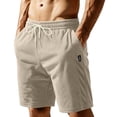 thumbnail image 2 of ZRGHAOYLQ Men's Soft Corduroy Casual Shorts Elastic Drawstring Waist 5 Inch Shorts with Side Pockets Solid Color Summer Vacation Shorts, 2 of 8