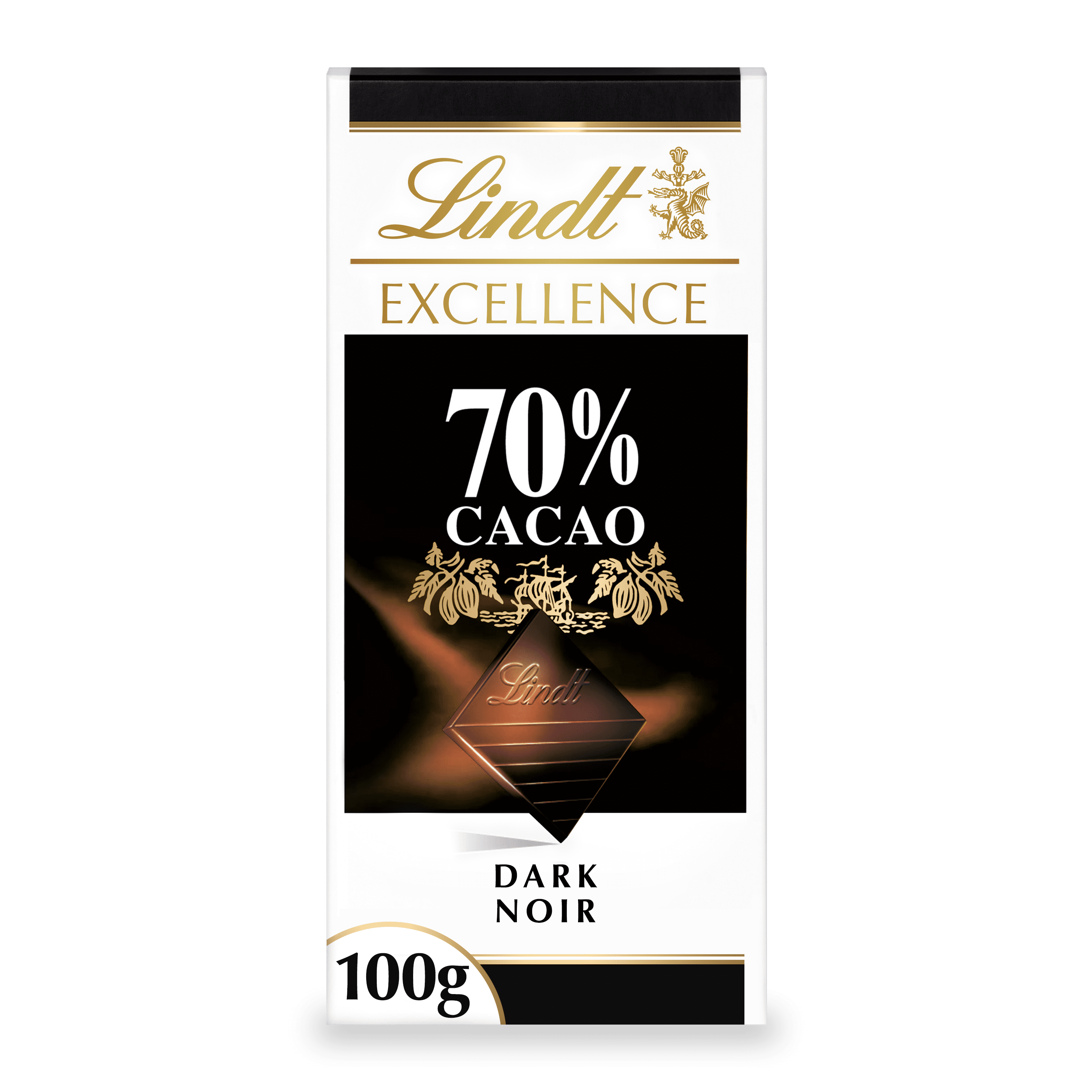Lindt EXCELLENCE 70% Cacao Dark Chocolate Bar, 100 Grams, 100 g