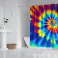 thumbnail image 2 of Colorful Rainbow Tie Dye Spiral Pattern Shower Curtain 84"x72" ,Bathroom Decorative Shower Curtains Set with 12 Hooks,Modern Waterproof Washable Shower Curtain, 2 of 6