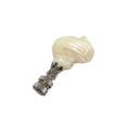 thumbnail image 3 of Royal Designs, Inc. Natural Seashell Lamp Finial for Lamp Shade, F-5068SL-2, Polished Silver, Pack of 2, 3 of 5