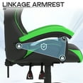 thumbnail image 6 of Bigzzia Gaming Chair Office Chair, Adjustable Headrest and Lumbar Support, Green, 6 of 8
