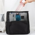 thumbnail image 5 of Mesh Shower Caddy, Portable Tote Bag, Quick-dry Hanging Organizer, for Bathroom, Gym, and Travel, Toiletry Storage Basket, Black and Gray, by FAJHHA, 5 of 8