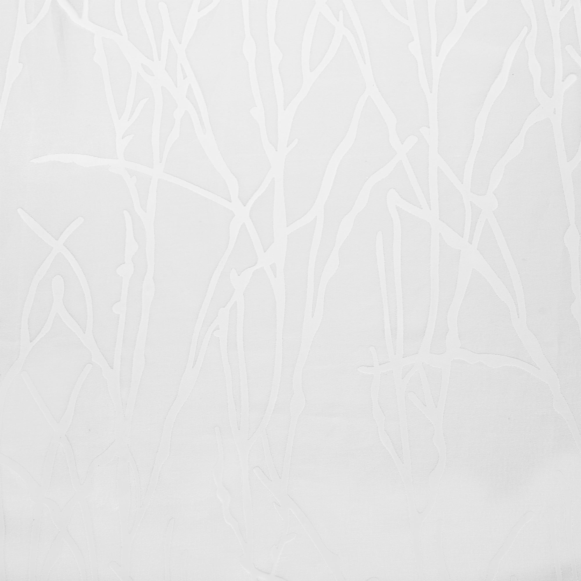 Exclusive Home Edinburgh Sheer Branch Burnout Grommet Top Curtain Panel Pair, 52"x84", Winter White