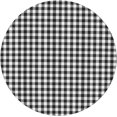 thumbnail image 3 of Round Fitted Tablecloth 52 Inch, Black White Plaid Round Fitted Tablecolth Fitted Table Cloth Washable Table Cloths Table Topper for Dining, Parties, Camping, 3 of 8