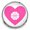 Pink, variant on Snap Jewelry 18MM Basketball Heart Ginger Charm in Black