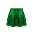thumbnail image 2 of Haitryli Kids Girls Sequin Skater Skorts Hip Hop Jazz Ballet Dance Pleated Mini Skirts Party Performance Dancewear Green 8, 2 of 3