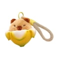 thumbnail image 3 of Push Keychain Animal Muñeco de peluche Portable Llavero Bagno suave Bolsas suaves Patning Pendge Polder For Kids Rellers de bolsas de regalos Marrón, 3 of 9