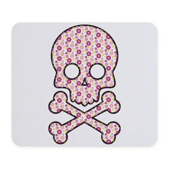 CafePress - Flower Skull Mousepad - Non-slip Rubber Mousepad, Gaming Mouse Pad