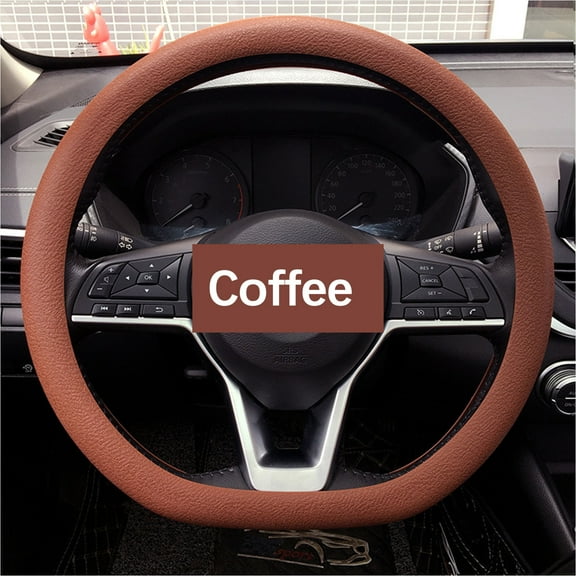 Euaioeiu Non-Slip Breathable Steering Wheel Cover, Universal Anti-Skid Grip Protector, Premium Microfiber Leather with Comfort Stitching, for Daily Commute and Long Road Trips