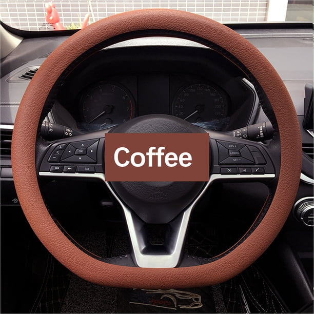 Fiudx Funda para Volante de Coche, Antideslizante, Resistente Al Desgaste, Transpirable y Cómoda, Ajuste Universal para 32-40 Cm, Fácil Instalación, Ideal para Viajes Largos, Varios Colores.