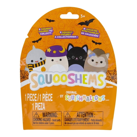 Squishmallows Squooshems Halloween Mystery Squad Blind Bag, 2.5 Inch Squishy Mystery Figure, 1 Pack