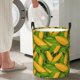 thumbnail image 5 of Balery Fresh Corn 1 Cesta de ropa redonda con asas, impermeable, independiente, para ropa, juguetes, dormitorio y familia-Medium, 5 of 6
