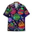 thumbnail image 2 of Funny Neon Cinco De Mayo Hawaiian Shirt For Men Neon Taco Mens Hawaiian Shirts Short Sleeve Button Down Shirt Men, 2 of 7