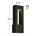 thumbnail image 5 of 1648SK-LED Hinkley Lighting Atlantis - 2 Light Medium Outdoor Wall Lantern in Modern Style - 6 Inches Wide by 16 Inches High-Satin Black, 5 of 22