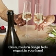 thumbnail image 4 of Libbey Signature Stratford Champagne Flute Glasses Set of 4, Artful, Lavish Stemmed Wine Glasses, 8 oz Sparkling Wine Glasses for Weddings, Birthdays, 4 of 5
