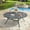 Gray, variant on VOXBIN Round Patio Table with Adjustable Umbrella Hole, All Weather Metal 59.8" Outdoor Table, Gray