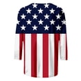 thumbnail image 7 of Conairie Women Patriotic T Shirts 3/4 Sleeve Crew Neck Loose 4th of July Shirt With American Falg Print Summer Trendy Casual Tops Red XXL, 7 of 7