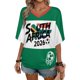 thumbnail image 2 of Women's Football Graphic T-Shirt, Soccer Fans V-Neck Short Sleeve T-Shirt with Print, Soft Lightweight Soccer Apparel Shows Player Number for Soccer Tournament 2026 Royal Blue Size: XL, 2 of 5