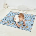 thumbnail image 2 of Blue Dinosaurs Leaves Pattern Blanket,Comfortable Soft Lamb Wool Throw Blanket,All Season,Warm Lightweight Blankets for Sofa Bed Couch Living Room Chair,30"x40", 2 of 4