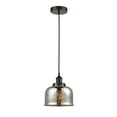 thumbnail image 2 of Innovations Lighting  Bell - 1 Light 8" Cord Hung Mini Pendant. Silver Plated Mercury/Oil Rubbed Bronze, 2 of 5