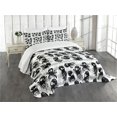 thumbnail image 3 of Ambesonne Octopus Quilted Bedspread Set 3 Pcs, Wildlife in Sea Cartoon, King Size, Black Grey White, 3 of 5