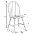 thumbnail image 4 of Giantex 2-Piece Windsor Dining Chairs, Heavy-Duty Rubber Wood Kitchen Side Chairs, White, 4 of 8