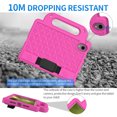 thumbnail image 5 of Shockproof Kids Case for iPad Mini 6 2021, Crossbody Strap Hybrid Rugged Kickstand Full Body Protective Cover, Rose, 5 of 6