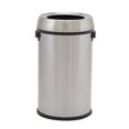 thumbnail image 2 of Design Trend Poubelle Commerciale Ronde en Acier Inoxydable avec Couvercle Ouvert 65 Litres / 17 Gallons, Argent, 2 of 3