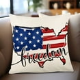 thumbnail image 5 of XMMSWDLA Patriotic Decor-Throw Pillow Covers 18x18 in,4th of July Pillow Case for Independence Day,Memorial Day,Veteran's Day,USA,American Summer Outdoor Red White Blue Decorations, 5 of 6