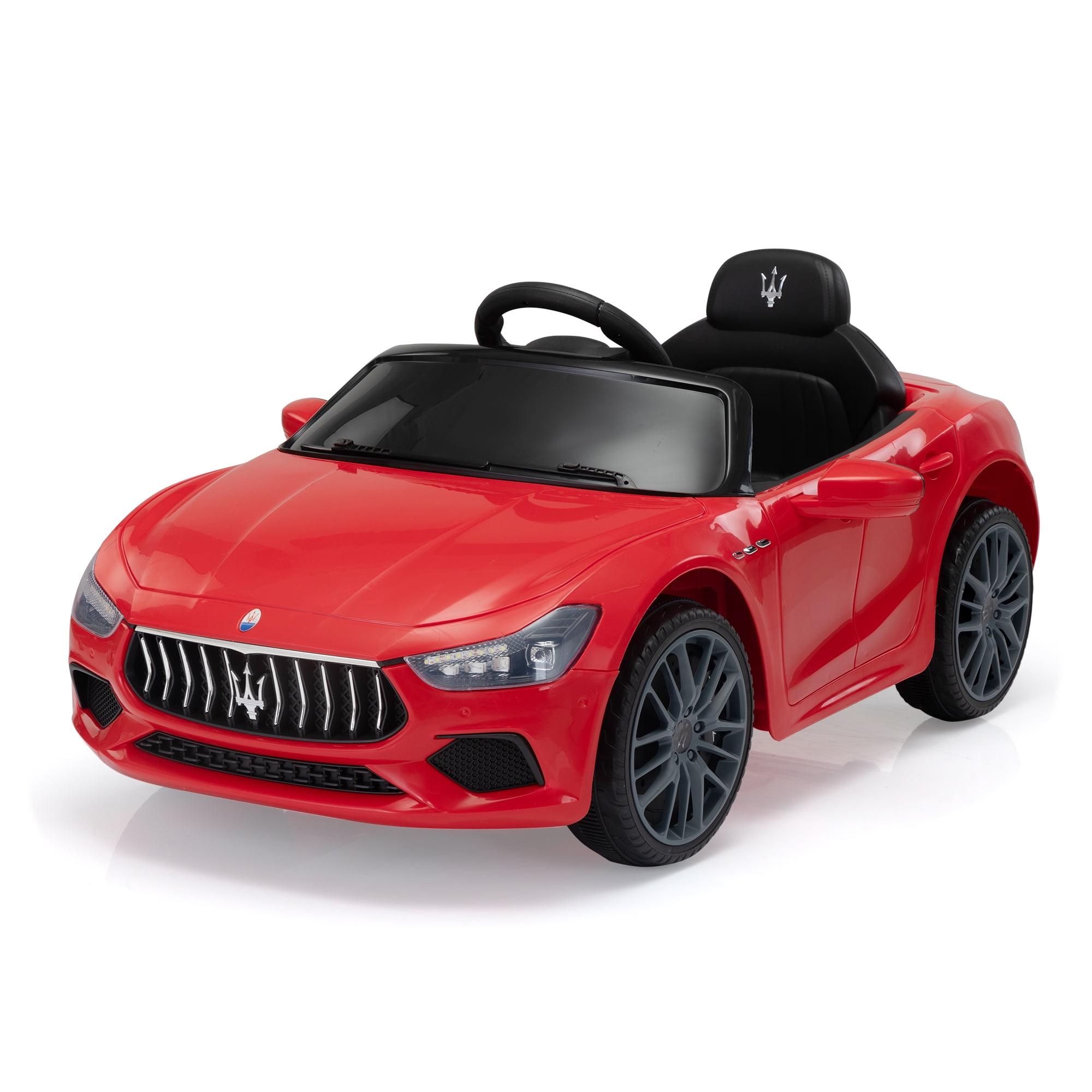 CIPACHO 12V Maserati Ghibli Licensed Kids Ride On Car with Remote Control, Music and Lights, Red