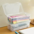 thumbnail image 5 of Transparent Desktop Storage Box, Large Capacity, Multi-Functional for Snacks/Stationery/Pencils, Stackable Sturdy, Home/Office Organizer, 5 of 6