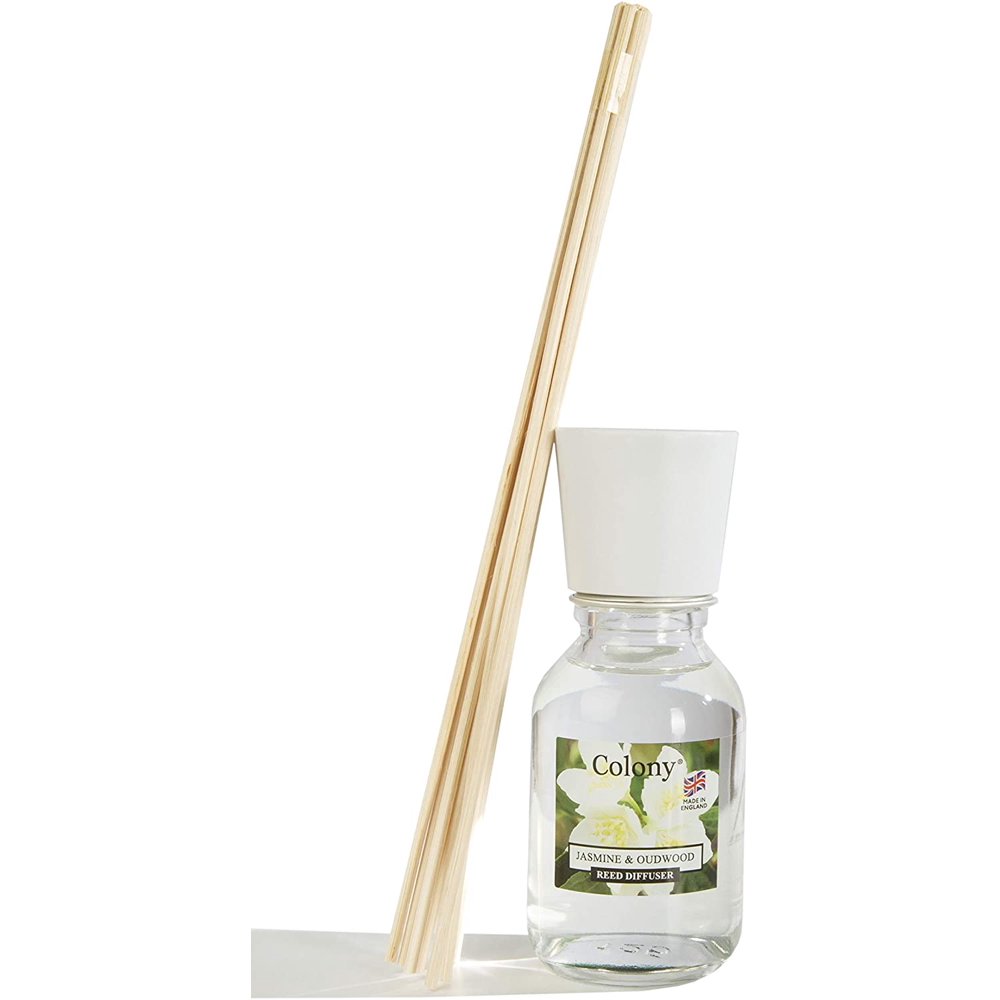Wax Lyrical Colony Collection Jasmine and Oud Wood Scented Reed Diffuser 120mL Made in England