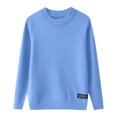 thumbnail image 4 of Qingpeng Toddler Girls Thermal Knit Sweater Kids Casual Loose Turtleneck Long Sleeves Solid Sweatshirt Fall Winter Thick Pullover, 4 of 4