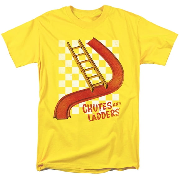 Chutes And Ladders Chute And Ladder S/S Adult 18/1 T-Shirt Yellow