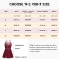 thumbnail image 7 of QYLUX Women's Lingerie Sexy V-Neck Sheer Lace Nightwear with Side Slits Nightgown,Navy Blue,XL, 7 of 7
