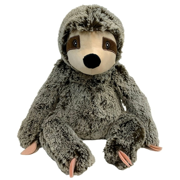 Multipet Jumbo Sloth Plush Dog Toy, Brown
