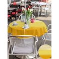 thumbnail image 6 of Outdoor Tablecloth with Umbrella Hole Zipper Yellow Ombre Round Tablecloth 54" Waterproof Outside Table Cloth Modern Abstract Art Abstract Patio Table Cover Tablecloths for Picnic Party, 6 of 8
