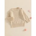 thumbnail image 3 of Suealasg Kids Baby Boy Girl Knit Sweater Long Sleeve Chunky Pullover Sweater 6M 1T 2T 3T 4T Toddler Warm Fall Winter Sweater Top Clothes, 3 of 7