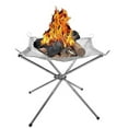 thumbnail image 3 of Portable Fire Bowls, Camping Stainless Steel Collapsible Fire Basket, Stainless Steel Mesh Fire Pit, Outdoor Fire Pit for Outdoors, Patio, Camping, BBQ, 3 of 5
