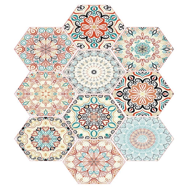 10 Unids Moderno Acuarela Papel De Pared Decorativo Etiqueta De Calcomanías De Vinilo 5