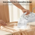 thumbnail image 4 of 2 in 1 Steamer & Iron with Ceramic Panel, 250ml Water Tank, 8.2FT Power Cord, 4 of 8