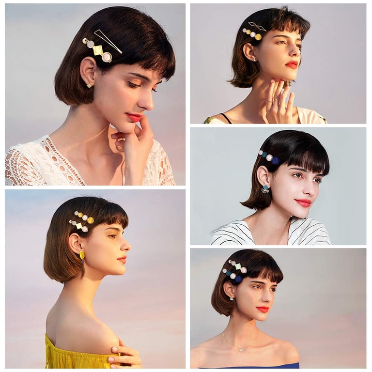 FZFLZDH Fashion Hair Clips Set, 20 PCS Pearls Hair Clips  display picture 1
