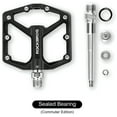 thumbnail image 6 of Rockbros Aluminum Alloy Mountain Bike MTB Flat Black Sealed Bearings Pedals, 6 of 7