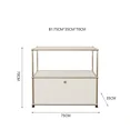 thumbnail image 1 of Gabinete lateral Medieval de lujo ligero USM, gabinete de almacenamiento, gabinete lateral de comedor, armario moderno Simple Ins Wind Metal de acero inoxidable, 1 of 4
