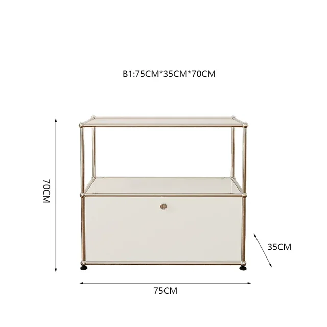 Gabinete lateral Medieval de lujo ligero USM, gabinete de almacenamiento, gabinete lateral de comedor, armario moderno Simple Ins Wind Metal de acero inoxidable