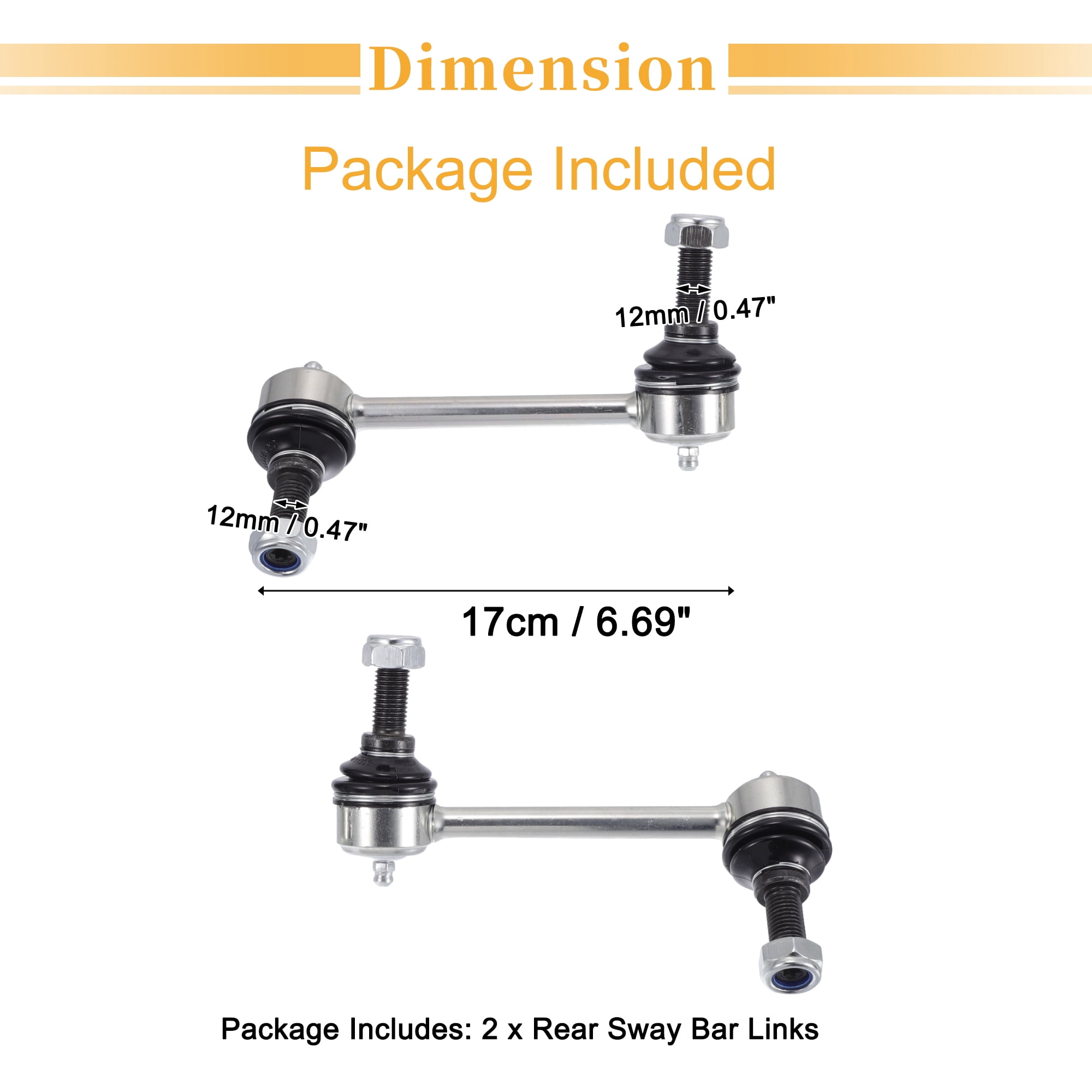 Unique Bargains 2pcs Rear Sway Bar Links Stabilizer Link Kit for Chevrolet Trailblazer 2002-2009 No.K6667/K6668
