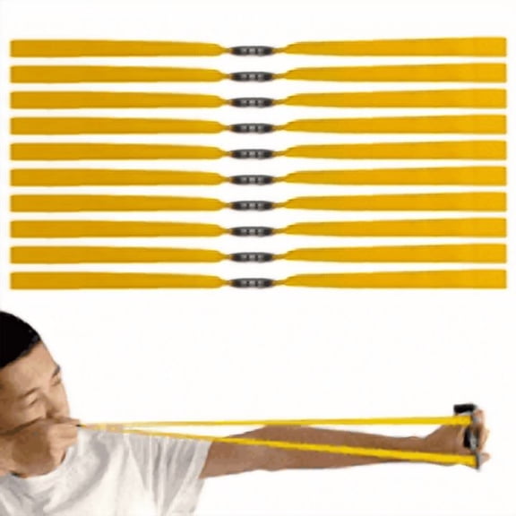 Piaoyu 10 Pcs Slingshot Flat Rubber Belts, Slingshot Hunting and Shooting Replacement Belts